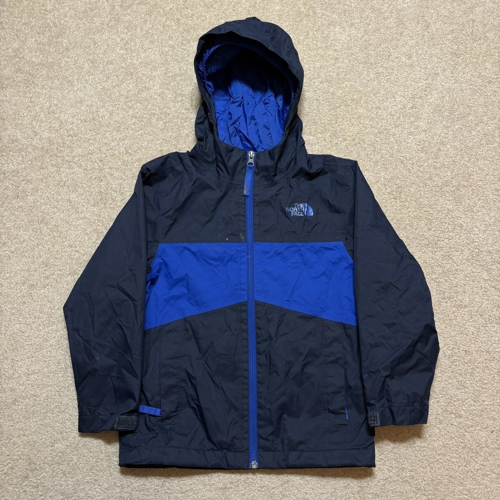 The North‎ Face Jacket Boys XS 6 Blue DryVent Hooded Waterproof Winter Rain